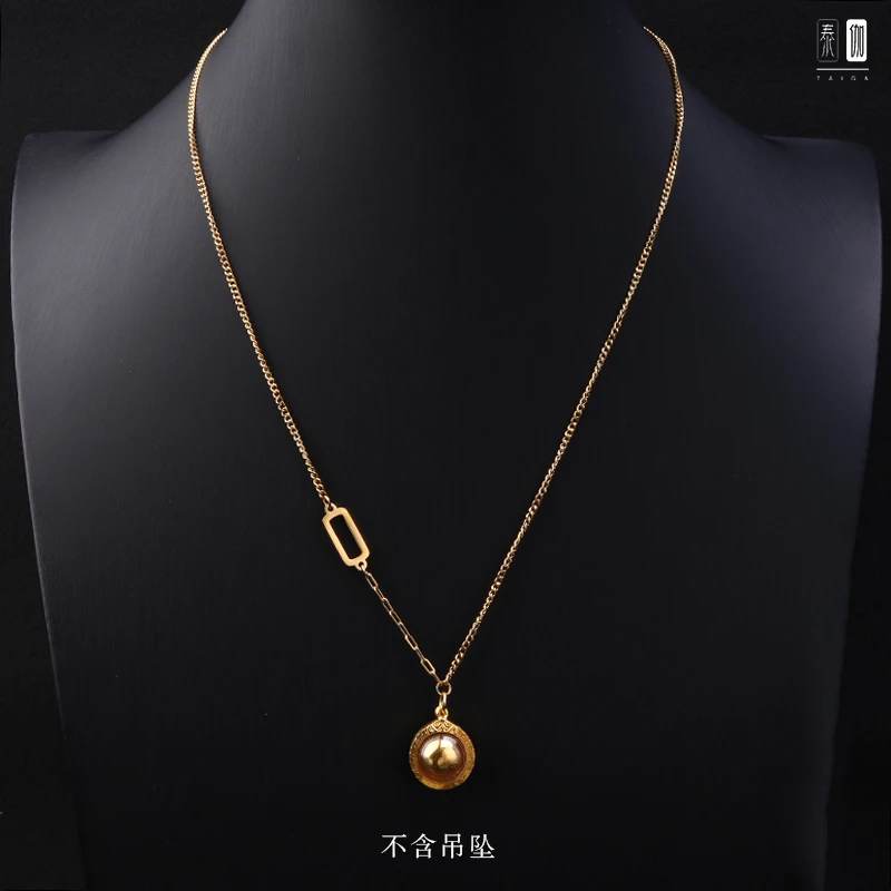 钛钢项链 吸米星锁骨链子水银食金米古巴习奥路翁吊坠挂链/回形链
