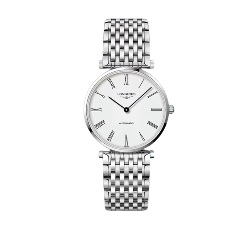 99新 Longines/浪琴 大颂名品/嘉岚/表径34/白钢机械/时尚腕表