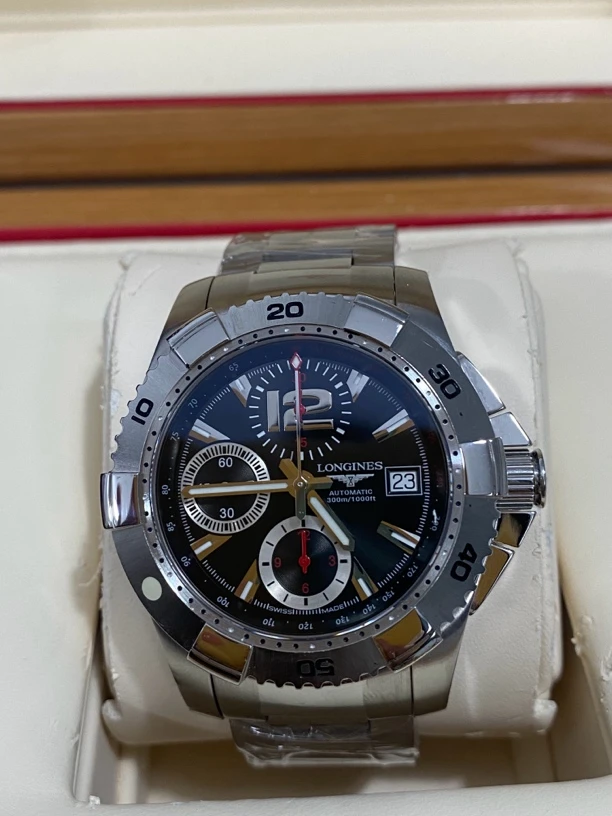 95新 Longines/浪琴 大颂名品/康卡斯/表径41/蓝盘计时/男表防水