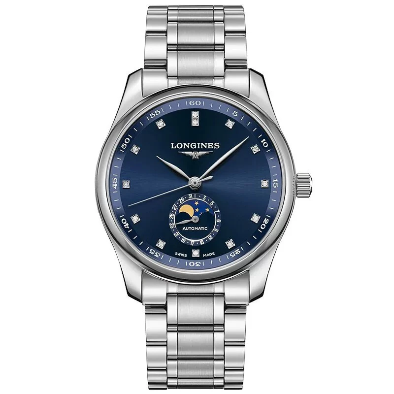 99新 Longines/浪琴 大颂名品/名匠四针月相/表径40/钻