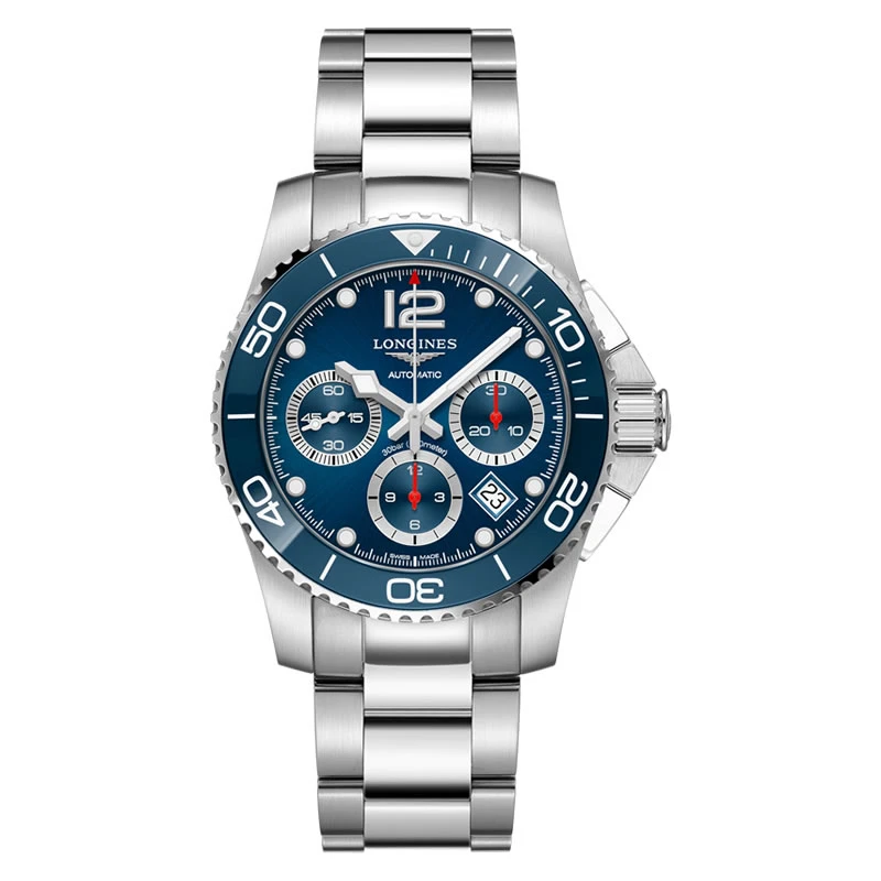 99新 Longines/浪琴 大颂名品/康卡斯/表径41/蓝钢计时男款