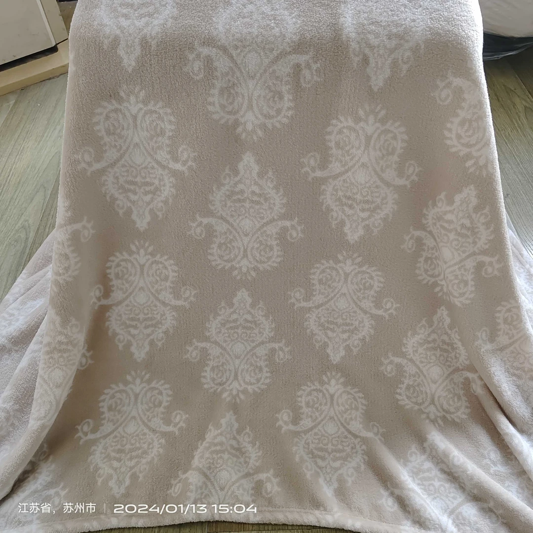 Fugari新款5D复古压花牛奶绒毛毯d143