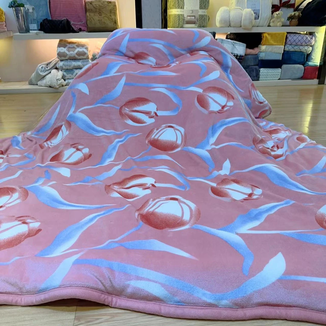 Fugari200*2300郁金香亲肤款牛奶绒被子b006