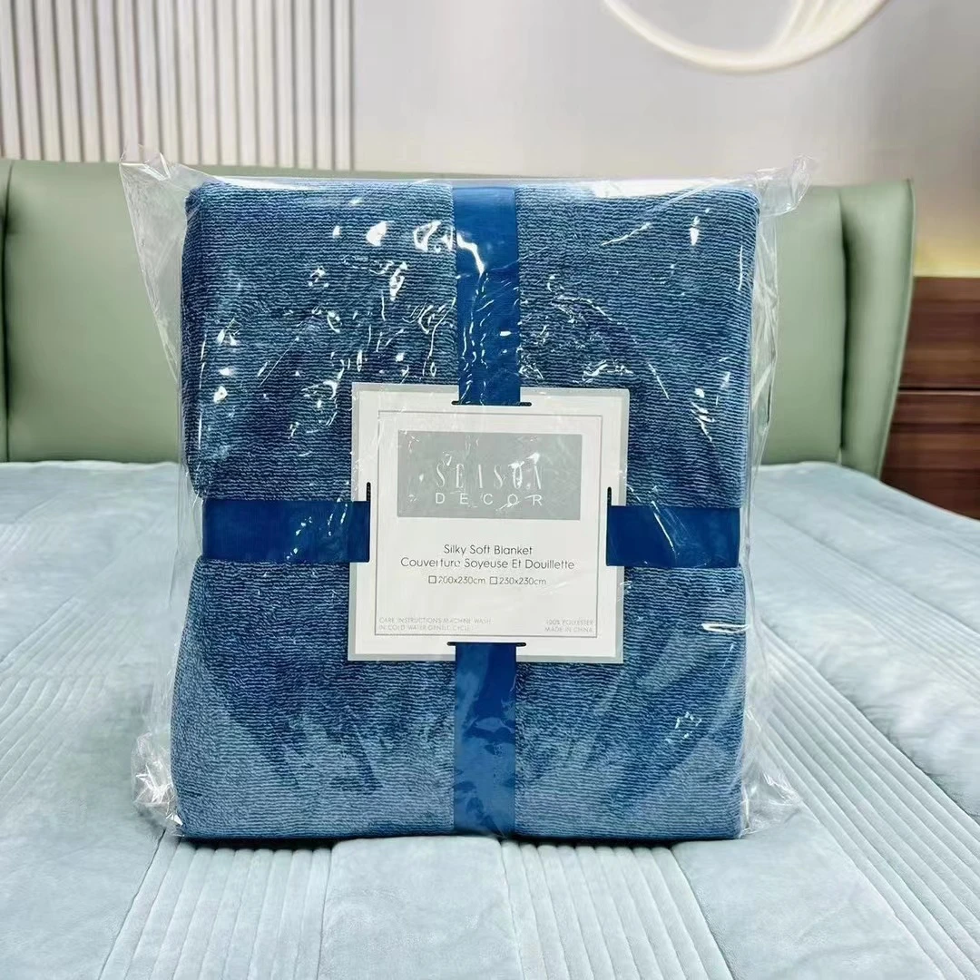 Fugari230*230灰白阳离子印花双面绒毛毯w-pz013