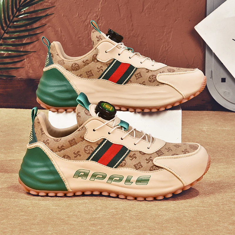 苹果运动鞋男夏季新款旋转纽扣休闲轻奢百搭包底情侣帕拉鞋潮880