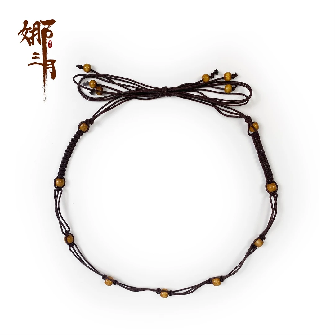 娜三月［波西米亚］复古中细款木珠腰链女士时尚古风手工腰链气质