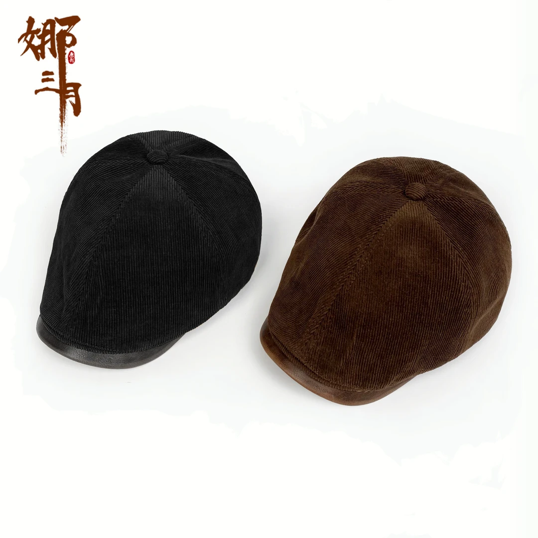 娜三月［植物染］复古文艺款休闲减龄时尚鸭舌帽