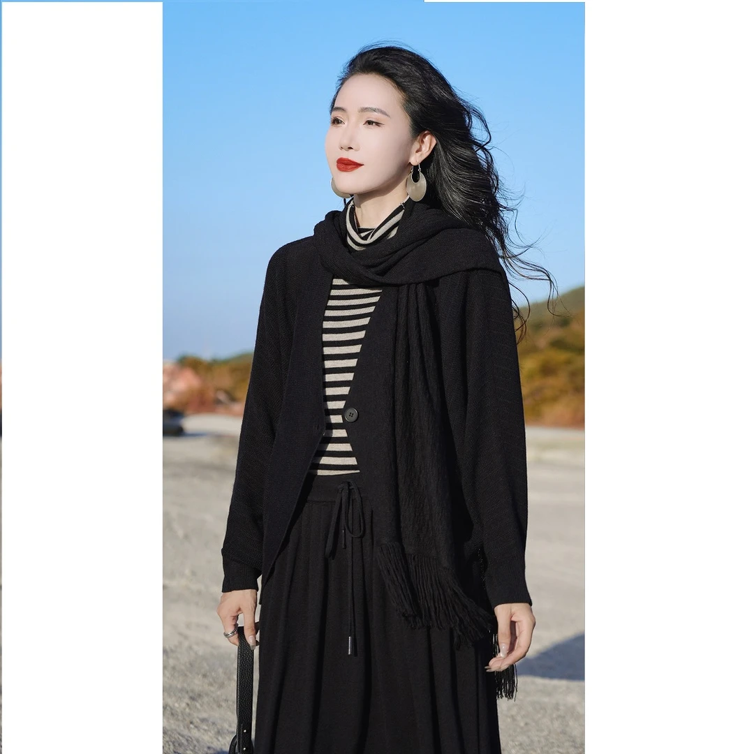 娜三月【植物染】气质款简约羊绒羊毛高级外套H24686