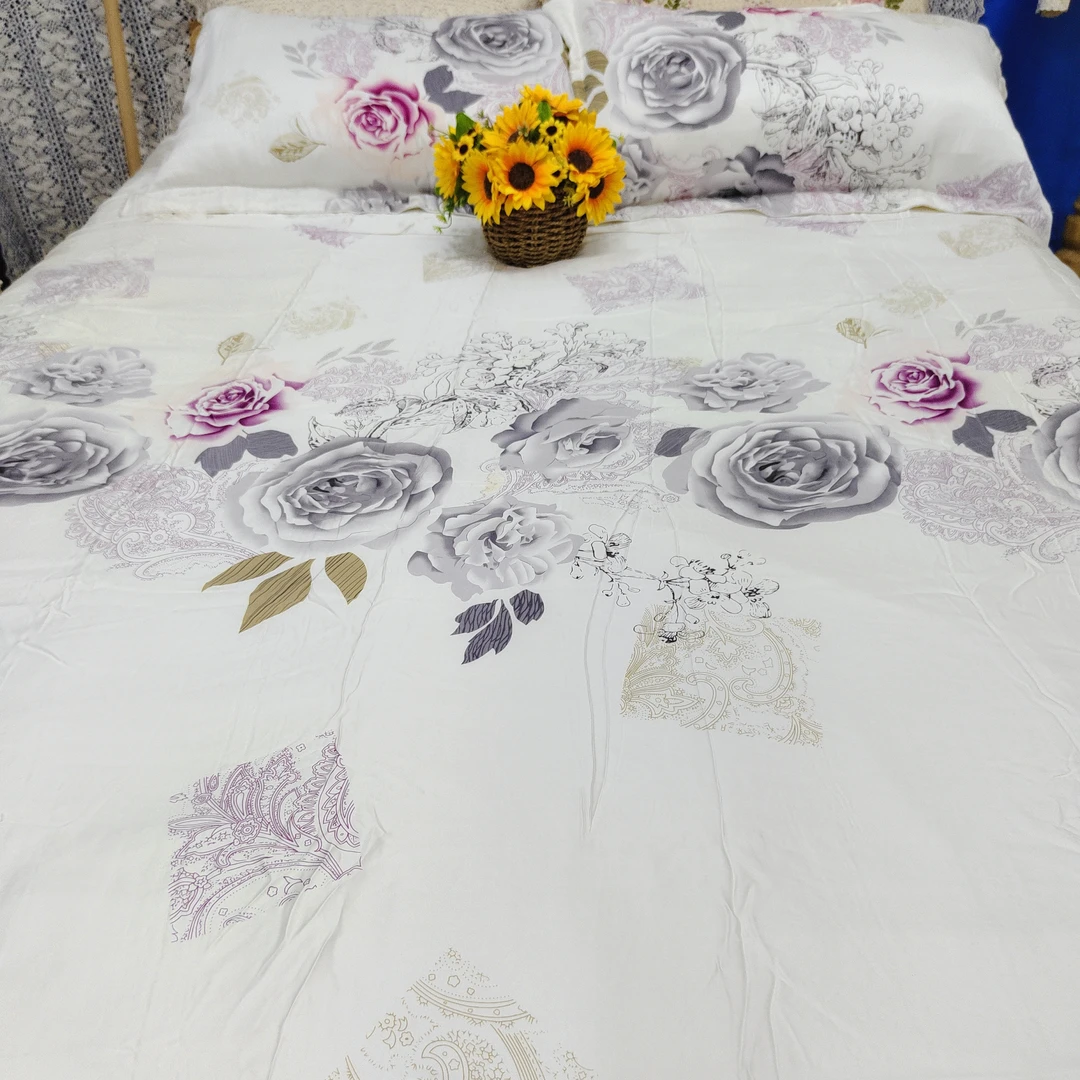 m654国色天香真丝棉三件套（被罩200*230cm+枕套50*70cm一对）