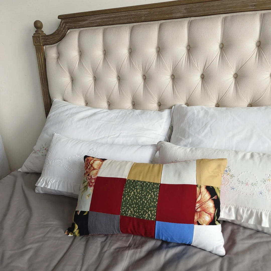 DZ029  百家布拼布腰枕30×50cm花色随机 1个