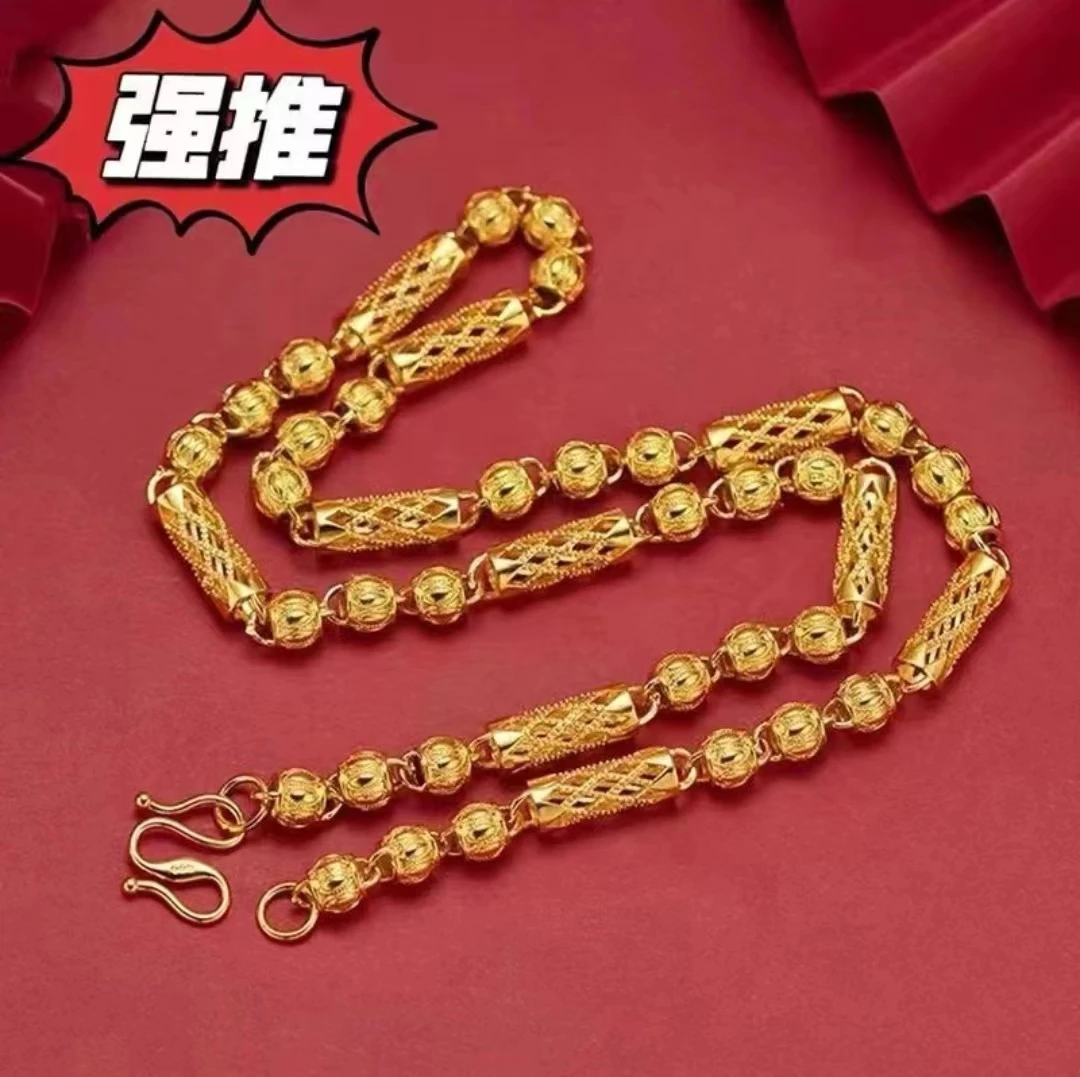 合金项链 抖音好物时尚金典镂空竹节项链