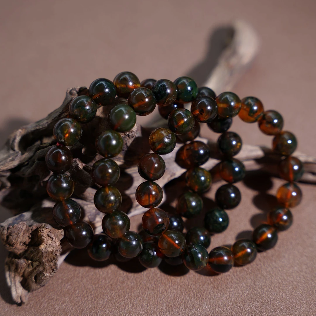 10+ 12+琥珀百灵草圆珠手串多规格-多样性发一件YB1307904