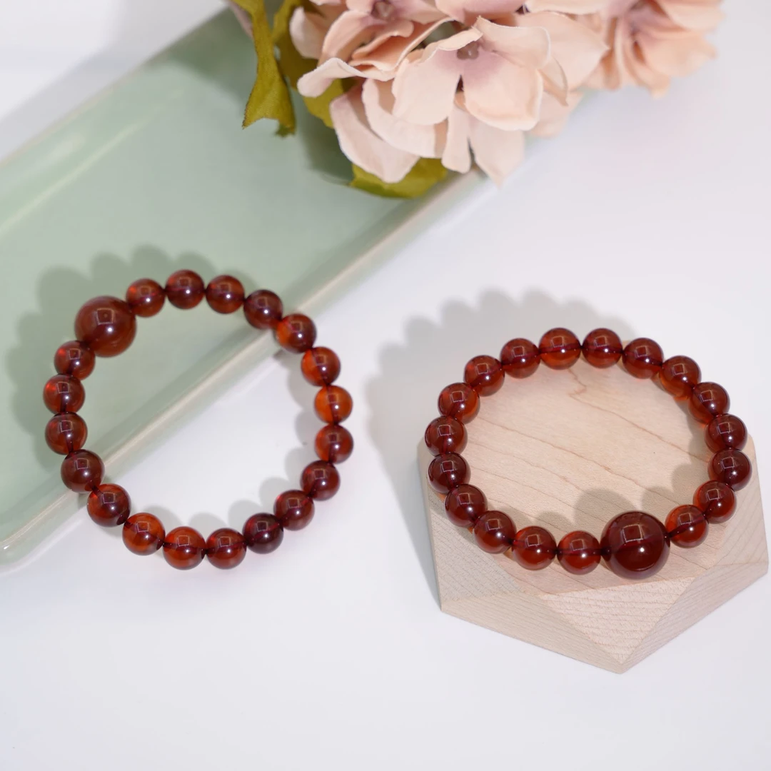 9*14+血珀大圆珠塔链手串-YB3403901多样性发一件