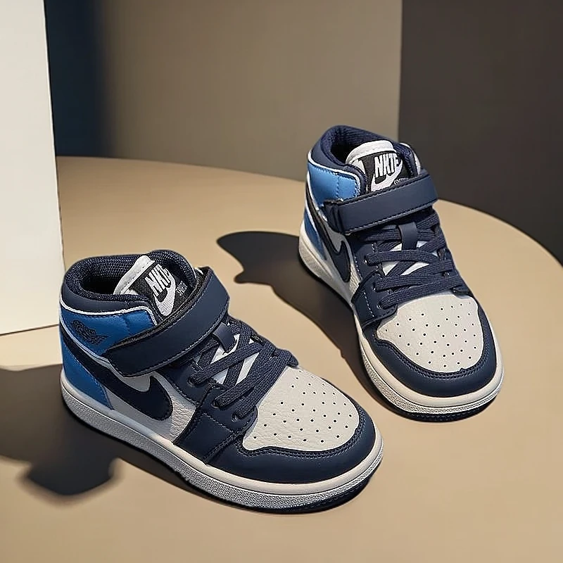 网红爆款aj童鞋男童高帮板鞋2025春季新款儿童运动鞋女童学生潮鞋