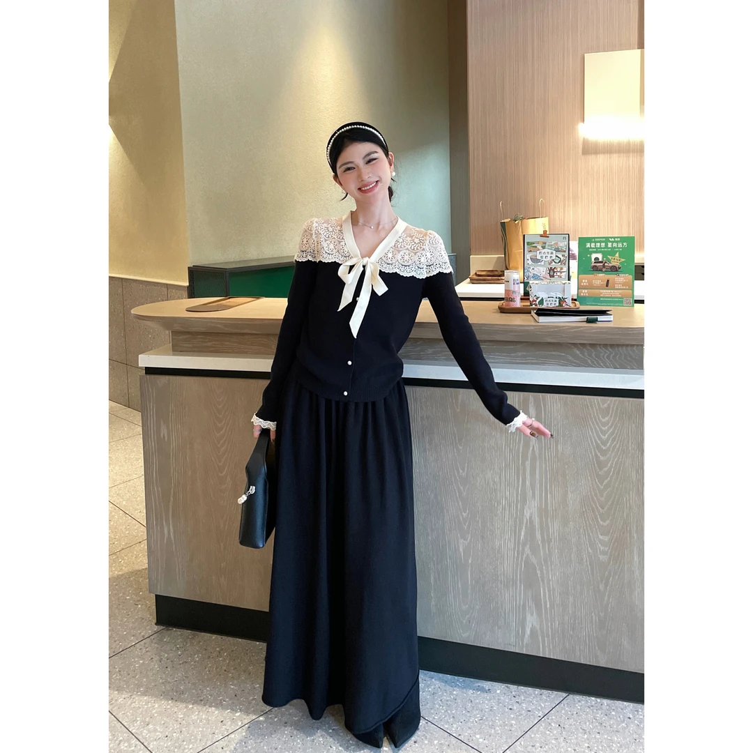 李慧一【繁花裙】冬季半身裙子宽松不显胯气质百搭毛衣厚款裙时尚