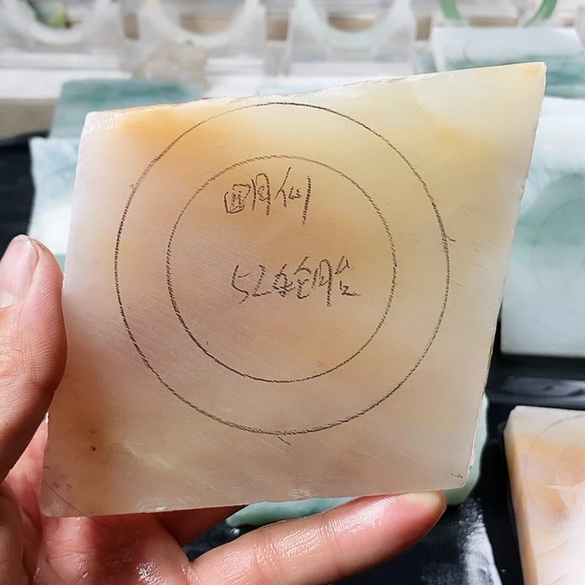 【闪购商品】石英质玉（金丝玉）手镯未镶嵌四*仙加工定制