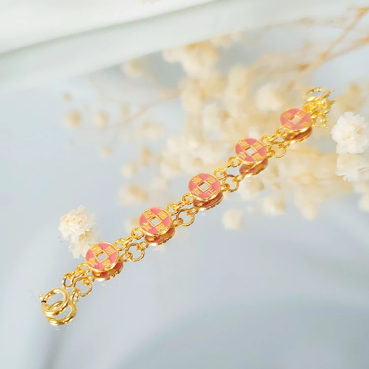 18K金钱币烧蓝半链延长链 G6915