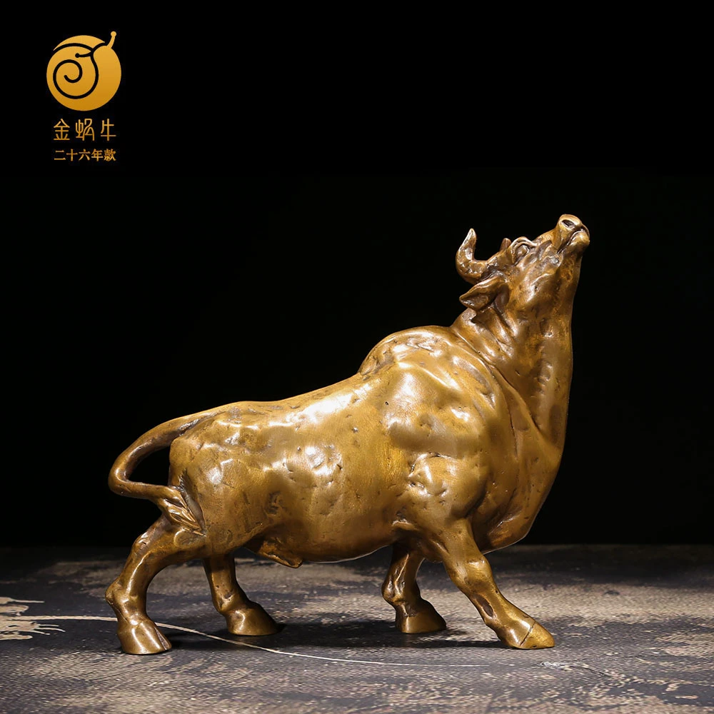 金蜗牛24#孺子牛 精铜  铜器居家玄关办公室书房摆件礼品铜工艺品