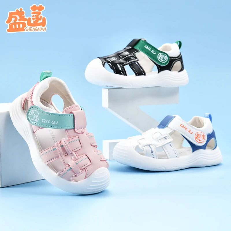 夏季婴儿鞋0一1-3岁半休闲百搭1岁男女宝宝软底包头防滑学步凉鞋