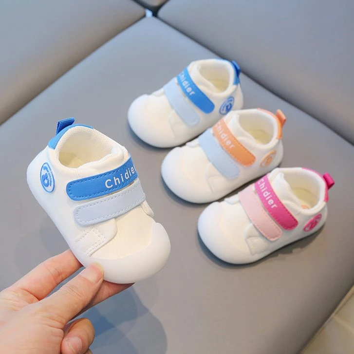 婴幼儿皮面学步鞋春秋季软底小童鞋6个月-2岁半宝宝防滑不掉鞋子