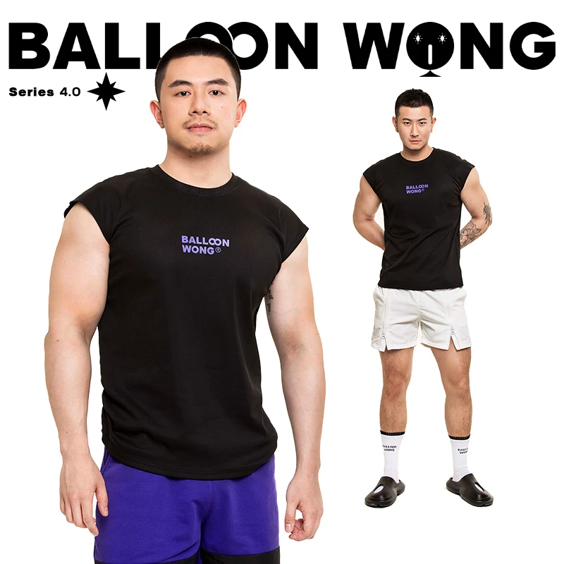 王气球原创设计/背心【四号系列·暗星领航员】黑色显胸坎肩运动