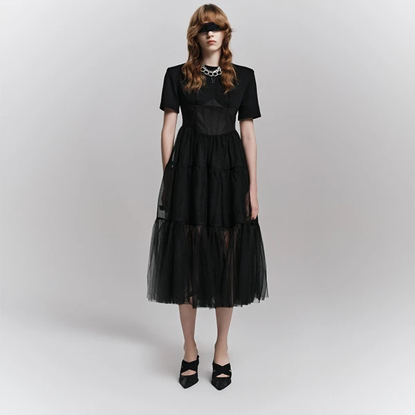 Auuuu/LAMERRY黑色连衣裙LWSRM2L240