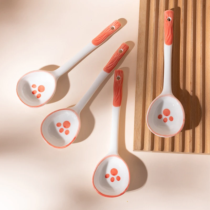 【糖糖兔】陶瓷汤勺*4个（勺子全打釉）