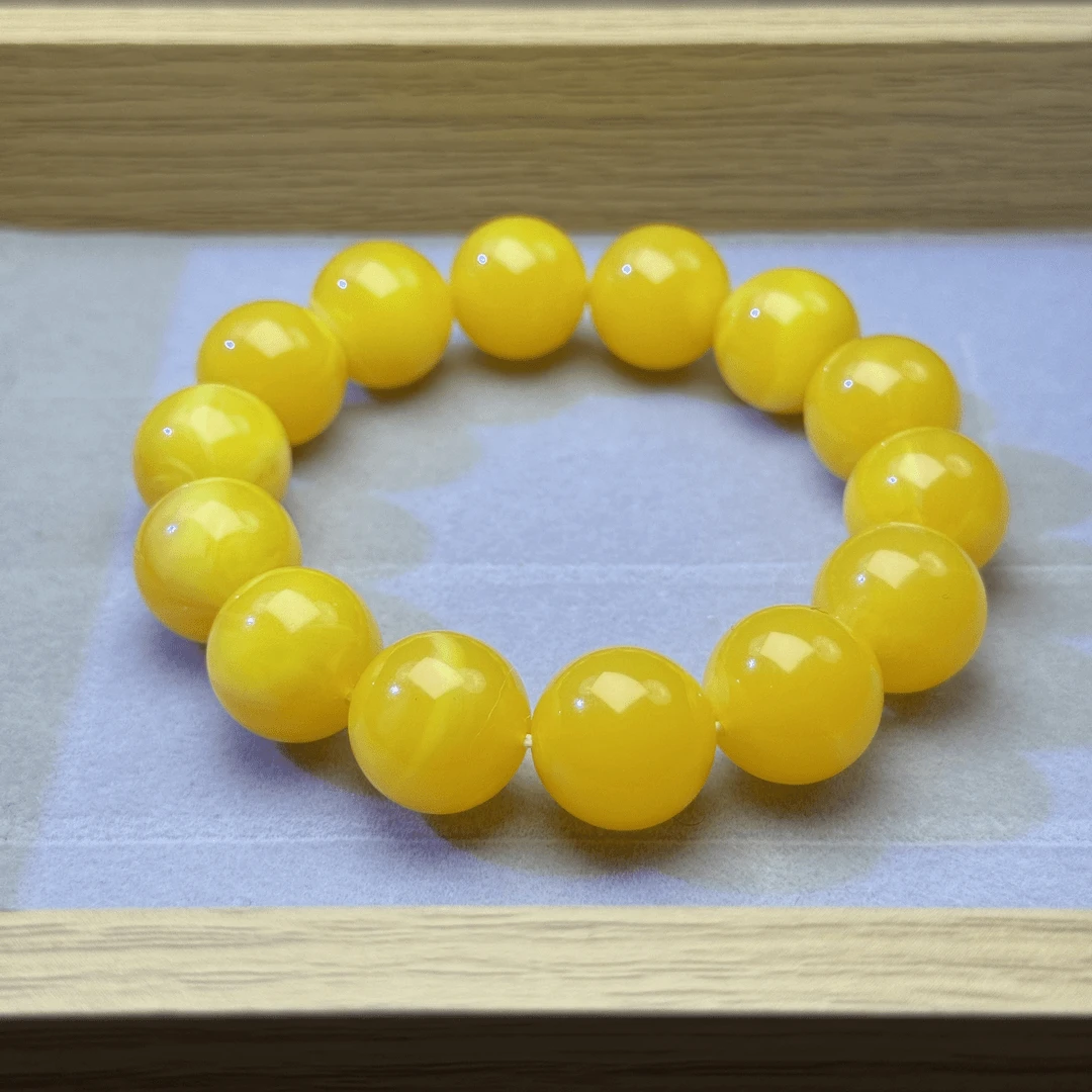 黄JYH12精品轻奢百搭款黄手串18mm