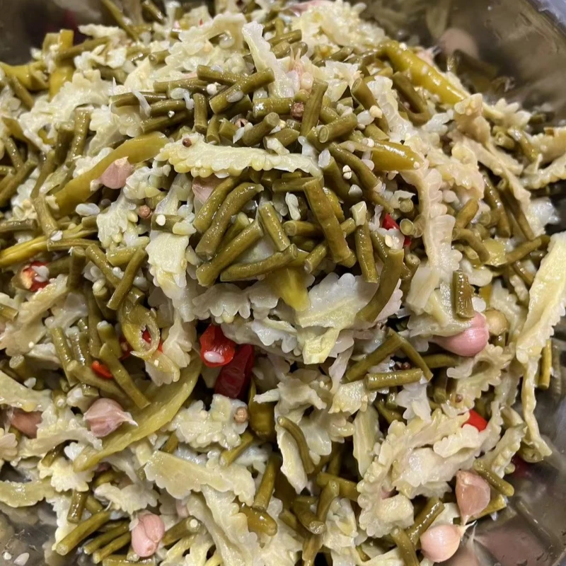 腌豆角苦瓜辣椒500克包邮