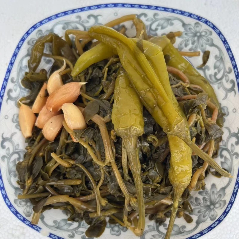 腌马齿苋腌菜野菜湖北麻城特产手工制作传统方法腌制下饭菜包邮