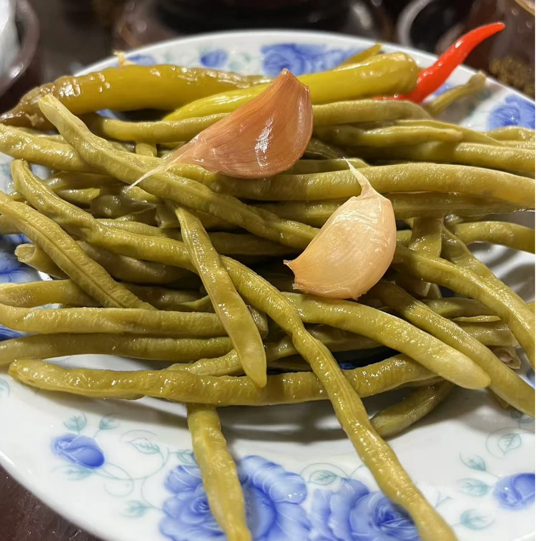 腌豆角湖北麻城特产腌地岸豆角手工制作酸豆角腌豇豆