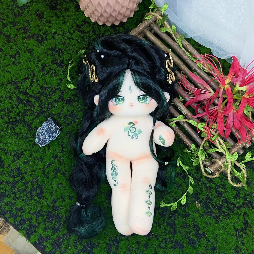 28cm小青蛇清浔7+1柔软丝换装棉花娃娃