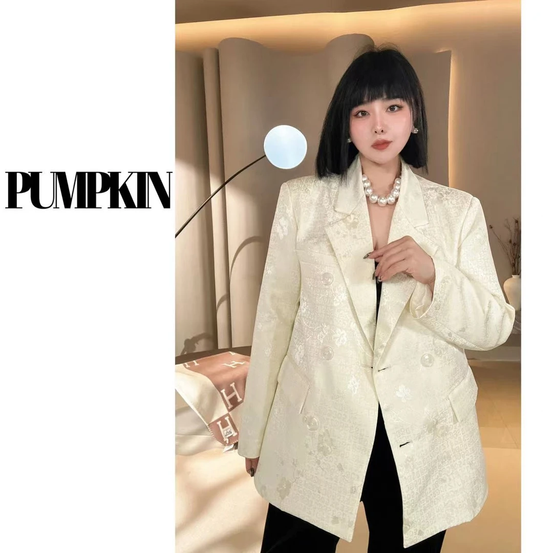 【断码清清No退No换】·大码高级感复古典雅提花西装外套