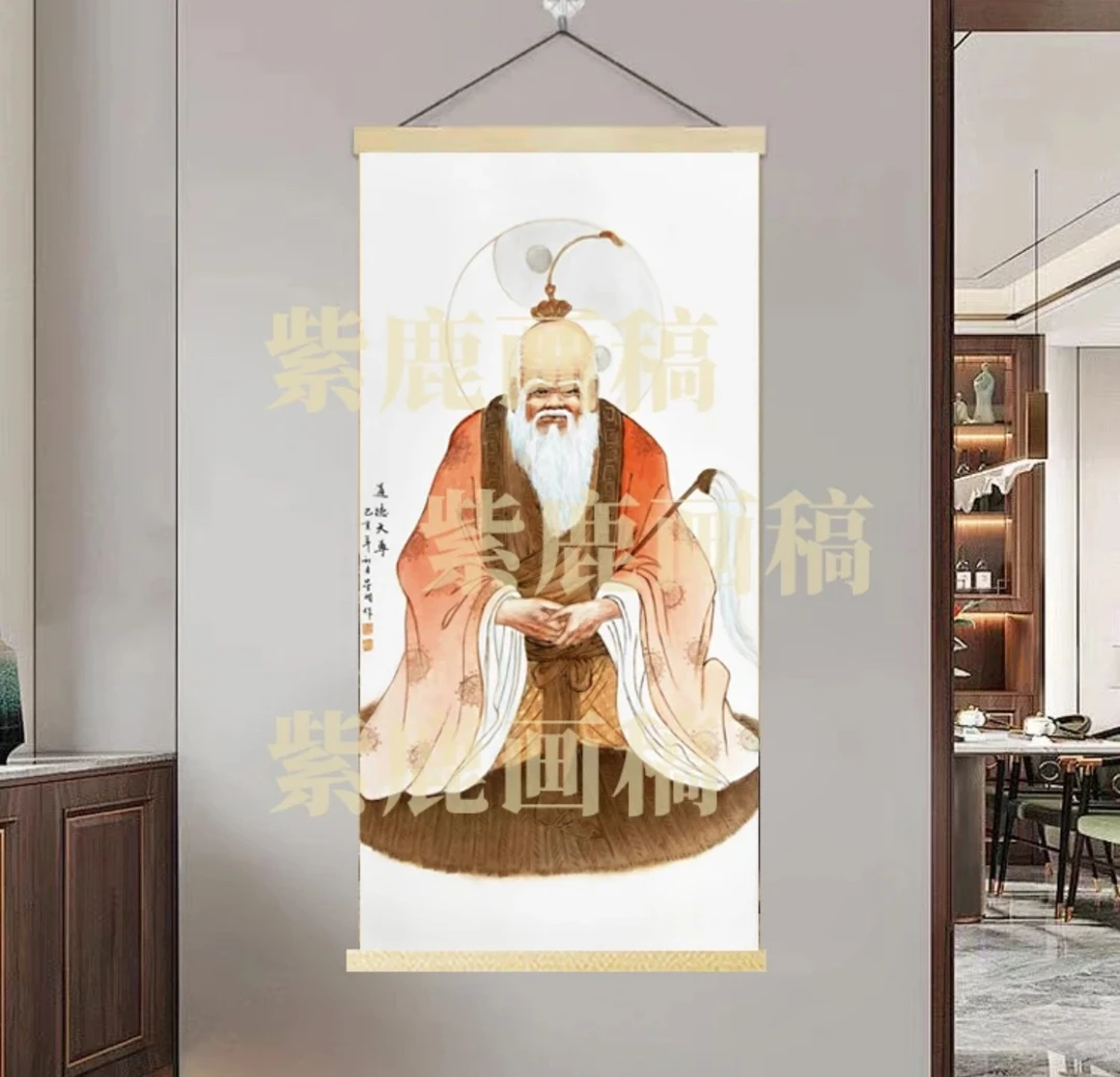 【609号--道德天君】60cm×120cm现代装饰画