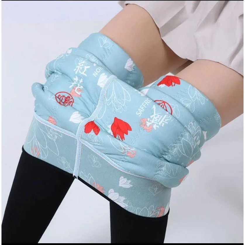 汐哆兔【现货福利】冬季加厚保暖高腰护腰无痕显瘦两穿女棉裤外穿