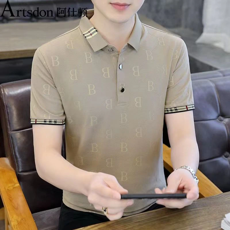 【P】百搭短袖t恤男士夏季2025新款潮流男装半袖