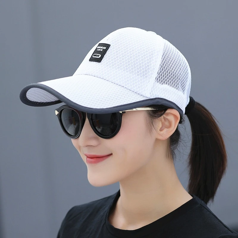 男女新款网眼透气棒球帽夏天帽子时尚防晒户外百搭钓鱼休闲鸭舌帽