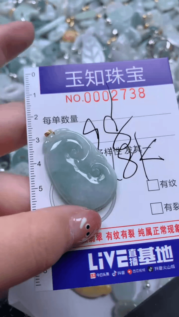 【闪购商品】翡翠颈饰未镶嵌2738配绳子