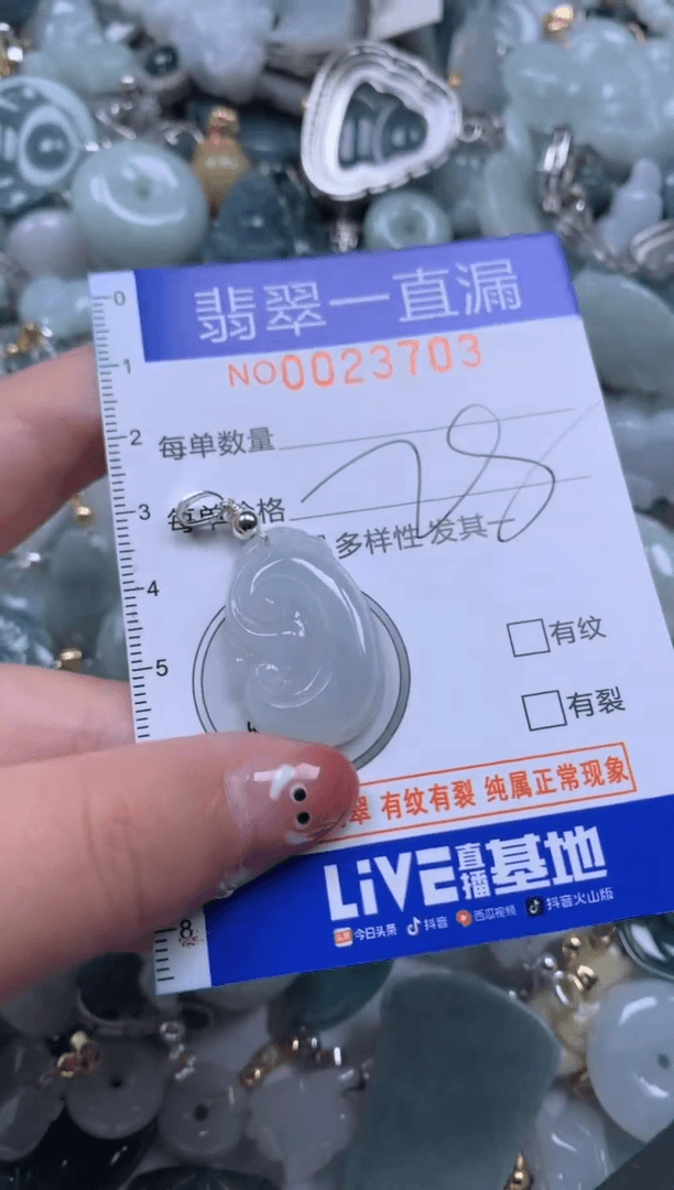 【闪购商品】翡翠颈饰未镶嵌23703配绳子
