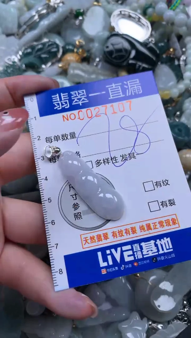 【闪购商品】翡翠颈饰未镶嵌配绳子27107