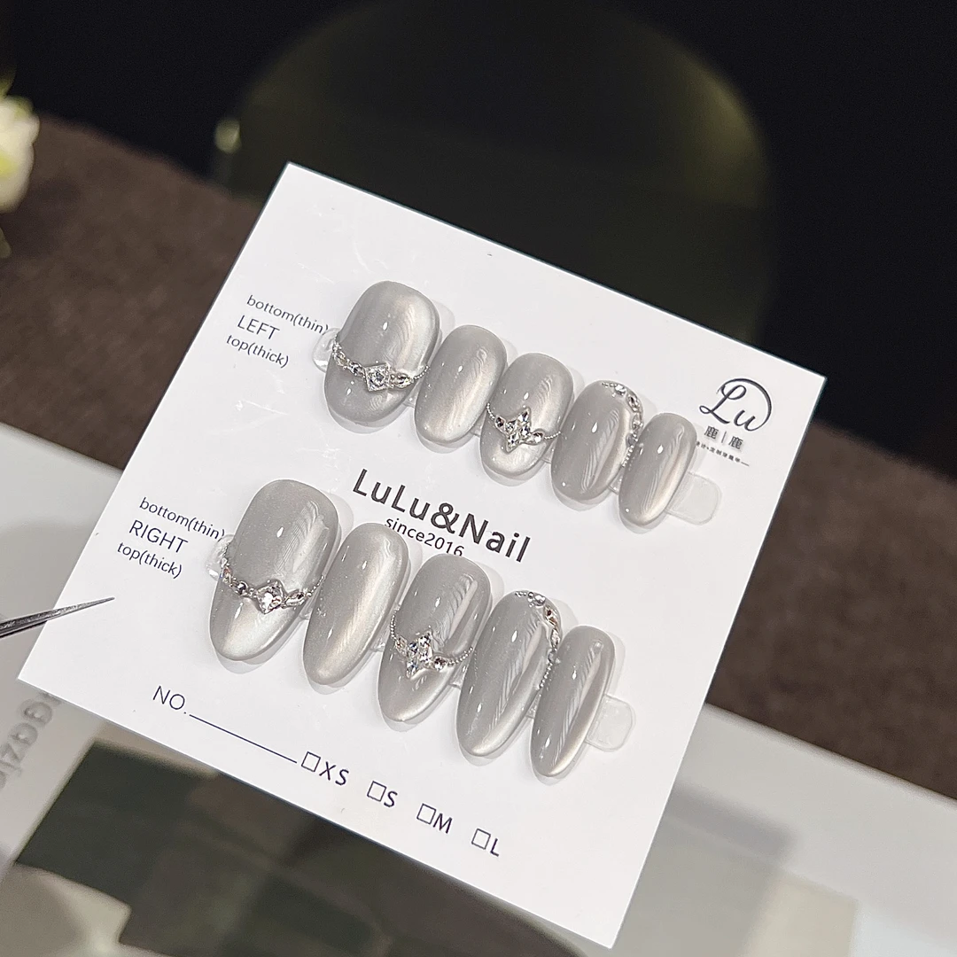 【银灰之翼-孤品微瑕NO退换补】鹿鹿家-纯手工穿戴甲