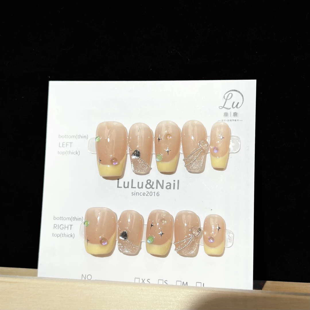 【流光溢彩-孤品微瑕NO退换补】鹿鹿家-纯手工穿戴甲