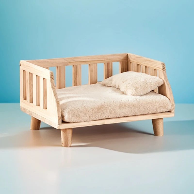 木质狗窝狗床泰迪狗窝金毛狗狗宠物实木床大中小型犬猫窝原木精选