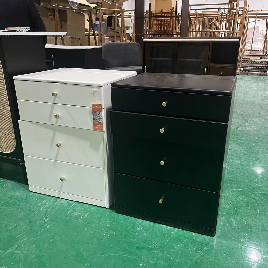 【清尾货】实木翻盖式梳妆台小户型床头柜斗柜一体式化妆桌收纳柜