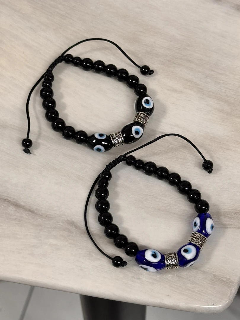 铜合金仿水晶手链 DanaKez不规则眼睛手链可调