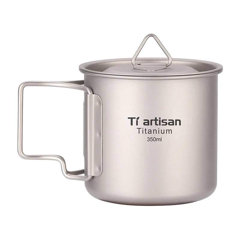 Tiartisan【直播】钛工匠纯钛马克杯350ml（含盖）钛杯