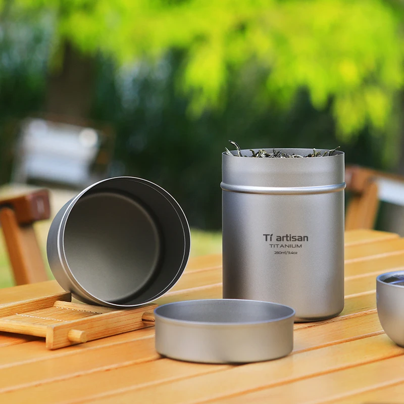 Tiartisan【直播】纯钛茶叶罐随身便携醒茶器茶仓茶叶盒防潮收纳罐