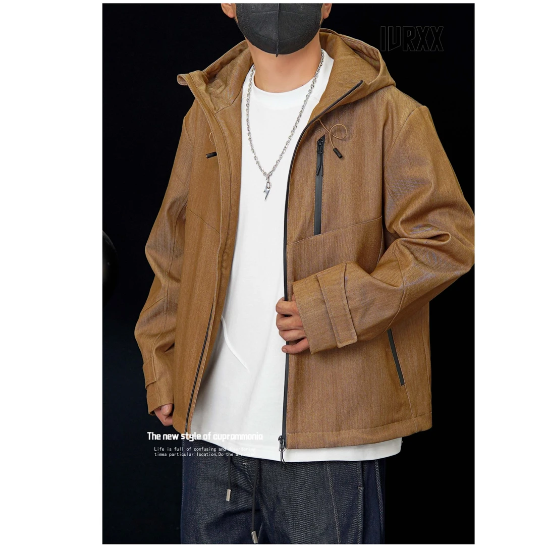 IVRXX秋冬季复古休闲高级棉服高定连帽卫衣轻奢冲锋衣外套 Q2435