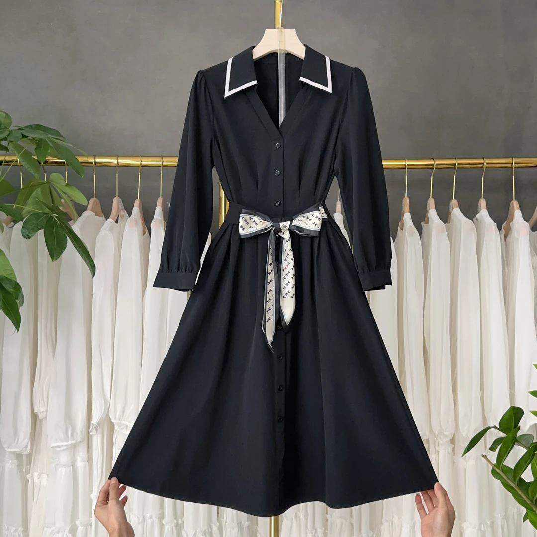 T【RG2340】2024年时尚气质百搭减龄显瘦新款连衣裙