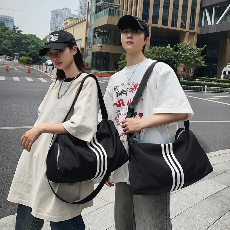 运动瑜伽健身包游泳包女大容量行李收纳袋外出简约单肩斜挎旅行包